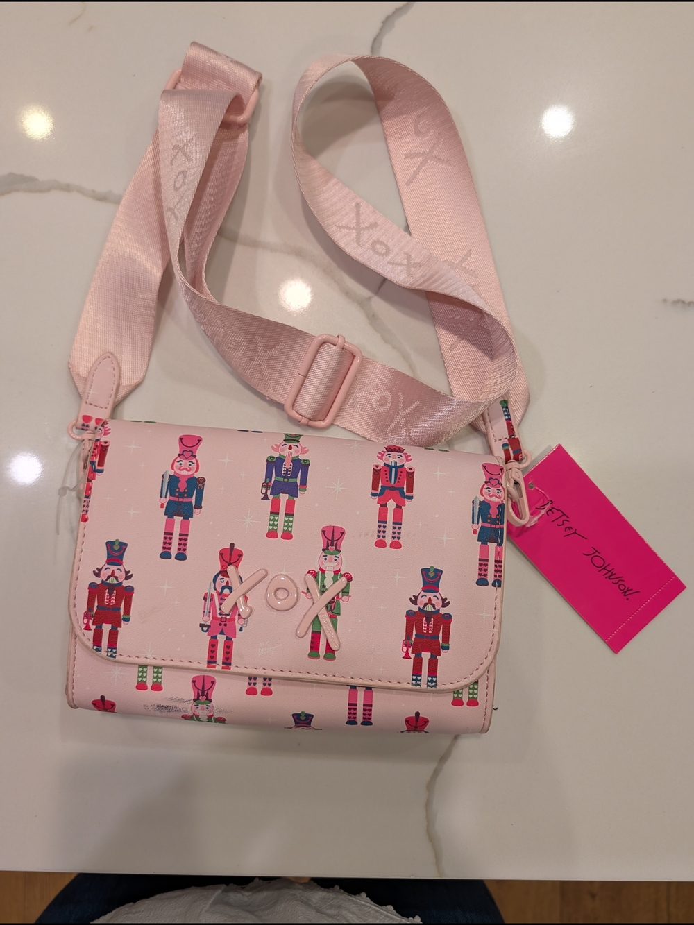 XOX Pink Nutcracker Crossbody Bag by BETSEY JOHNSON